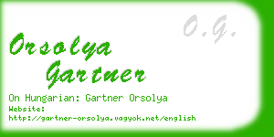 orsolya gartner business card